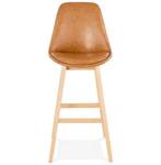 Tabouret De Bar ELENA Marron - Bois massif - 48 x 114 x 56 cm