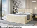 Boxspringbett Tapo 1 Beige - Breite: 120 cm - H4