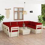 Garten-Lounge-Set (9-teilig) 3016490-21 Rot - Rotbraun