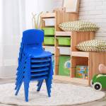 Kinderstühle stapelbar(6er Set) Blau - Kunststoff - 33 x 54 x 35 cm