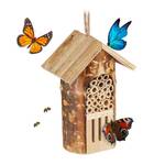 Insektenhotel Bienen & Schmetterlinge Braun - Bambus - Holzwerkstoff - 14 x 20 x 10 cm