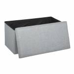 Pouf pliant Double gris Clair