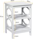 Table d'Appoint TI87812(lot de 2) Blanc - Bois manufacturé - 40 x 61 x 40 cm