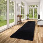 Hochflor Shaggy Läufer Teppich Palace Schwarz - 100 x 200 cm