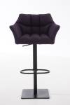 Tabouret de bar Damaso Mauve - Noir