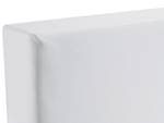 Lit double PRESIDENT Argenté - Blanc - 170 x 90 x 210 cm - Cuir synthétique