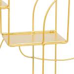 Wandregal TINA Gold - Metall - 13 x 60 x 50 cm