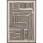 Tableau déco Artistic Lines Noir - Pierre - Textile - 73 x 113 x 4 cm