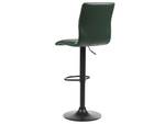 Tabouret de bar LUCERNE Noir - Vert foncé - Vert - Enduit par poudrage - Non revêtu