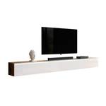 FURNIX meuble tv BARGO 300 avec LED Marron - Blanc - Bois manufacturé - 300 x 34 x 32 cm