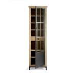 Armoire The Hoxton droite S Noir - Bois massif - 65 x 214 x 45 cm