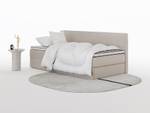 Boxspringbett MITTO CONTI SOLO Creme - Breite: 90 cm - H4