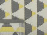 Tapis d'extérieur HISAR Gris - Blanc - Jaune - Textile - 180 x 120 x 120 cm