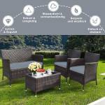 Gartenmöbel-Set TI89994SD+DE  (2-teilig) Grau - Rattan