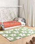 Tapis enfant MOKHVA Vert - Blanc - Fibres naturelles - 140 x 200 cm