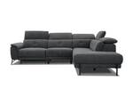 Ecksofa Avena (5-Sitzer mit Relax) Dunkelgrau - Ecke davorstehend rechts