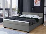 Boxspringbett Mukke Grau - Holz teilmassiv - 163 x 65 x 202 cm