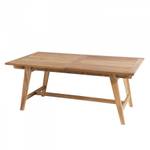 Table de jardin en teck 8/10 personnes Marron - Bois massif - Bois/Imitation - 100 x 75 x 180 cm