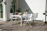 Ensemble de jardin Togo Blanc - Bois massif - 200 x 100 x 75 cm