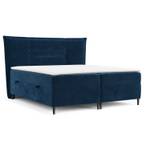 Boxspringbett Koussi II Taschenfederkern Marineblau - Breite: 180 cm