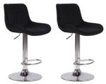 Tabouret de bar Lentini Lot de 2 Noir