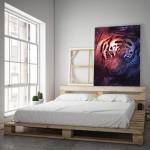 Leinwandbild LIGHTED TIGER 80 x 120 cm