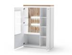 Highboard Claire 14 mit LED Weiß - Holzwerkstoff - Holzart/Dekor - 98 x 143 x 38 cm