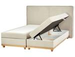 Boxspring Bett DYNASTY Beige - Creme - Eiche Hell - Breite: 200 cm