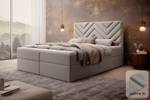 Boxspringbett CHEVRON mit Bettkasten Graubraun - Breite: 120 cm - H2