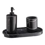 Distributeur de savon BLACK PEARL Noir - Pierre - 8 x 20 x 8 cm