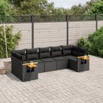 Gartensitzgruppe K1436(7-tlg) Schwarz - Massivholz - 69 x 62 x 62 cm