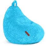 Pouf "Peluche" 60x45x45cm - 120L Bleu