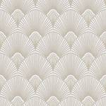 Vliestapete Art Deco Beige - Papier - Kunststoff - Textil - 52 x 52 x 1000 cm