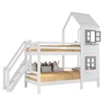 Etagenbett HomeyAtticⅠ Weiß - Holzwerkstoff - Massivholz - Holzart/Dekor - 96 x 232 x 267 cm