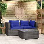 Garten-Lounge-Set (3-teilig) 3013629-6 Blau - Dunkelblau - Grau