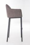 Tabouret de bar Damaso Lot de 2 Gris - Noir