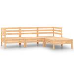Garten-Lounge-Set (4-teilig) Braun - Massivholz - Holzart/Dekor - 64 x 63 x 64 cm