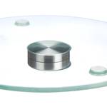10 x Drehbare Tortenplatte Glas Silber - Glas - Metall - 30 x 2 x 30 cm