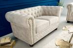 2er Sofa CHESTERFIELD Beige - Textil - Holzart/Dekor - 150 x 70 x 86 cm