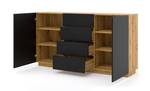 Kommode AURA 164x41x89 Beige - Schwarz - Holzwerkstoff - Kunststoff - 164 x 89 x 41 cm