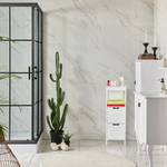 Armoire de salle bain blanche Blanc - Bois manufacturé - 30 x 90 x 30 cm