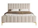 Bett mit Polsterrahmen SZEJLO Taupe - Breite: 200 cm