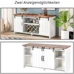 Sideboard TV-Schrank  Astraios Ⅶ Schwarz - Braun - Weiß - Holzwerkstoff - Metall - 120 x 60 x 40 cm