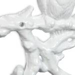 Weiße Garderobenleiste im Vogel-Design Weiß - Metall - 37 x 13 x 5 cm