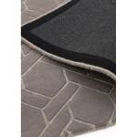 Tapis de salon moderne NAVEL LINES Argenté - 160 x 230 cm