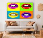 -Lippen Lebendige Wandkunst -Art Pop