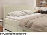 Boxspringbett Piaf Creme - Breite: 186 cm - H4