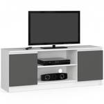 Meuble TV K140 2T 1S CLP Graphite - Gris - Blanc