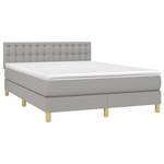 Boxspringbett 3017288-27 Hellgrau - Tiefe: 203 cm