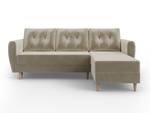 Ecksofa PALER Beige - Ecke davorstehend rechts